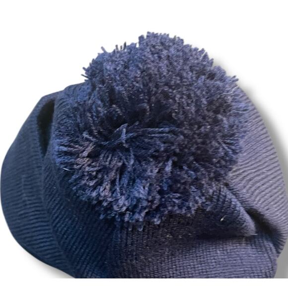 Belvedere Vodka Knit Beanie Hat Cap Pom Cuff Spirit Ski Snowboard OS Navy Blue - Picture 8 of 11
